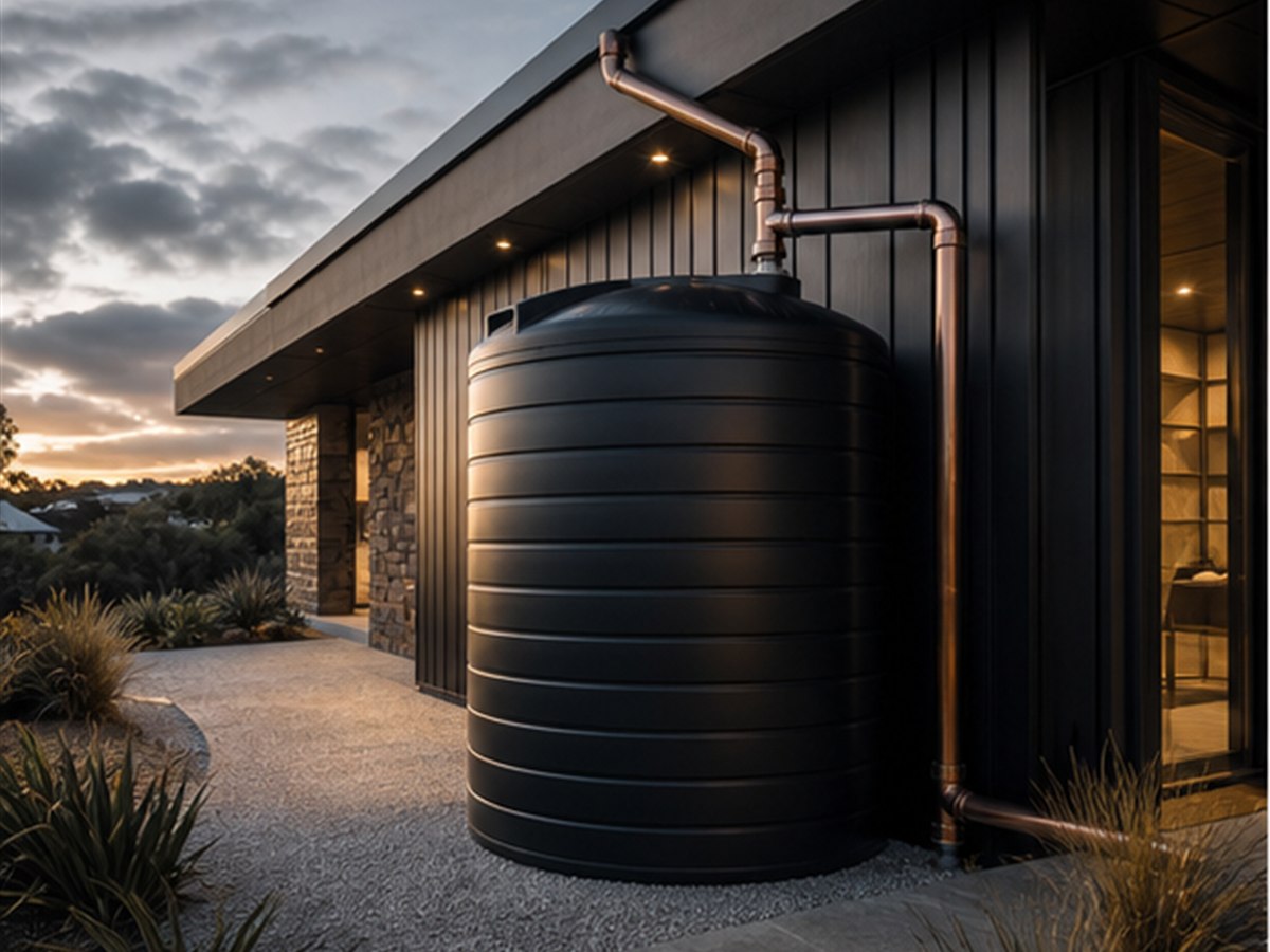 Hamilton water tank installation with connected pipework